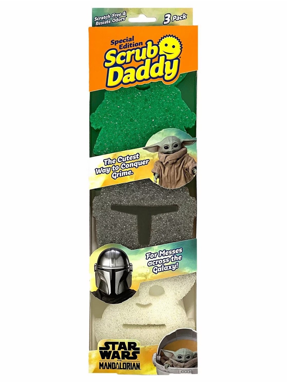 Scrub Daddy Star Wars Special Limited Edition Mandalorian 3-Pack Sponge Set